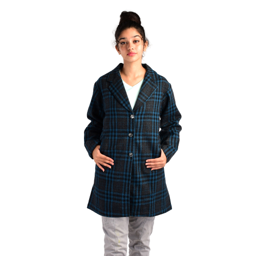 Handloom Woolen Long Coat - 38