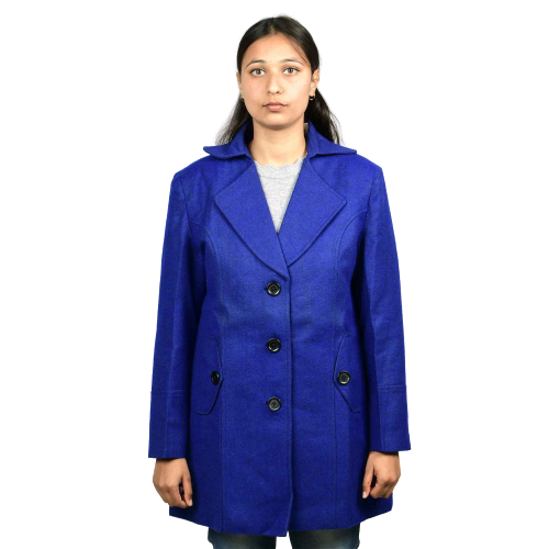 Handloom Woolen Plain Long Coat