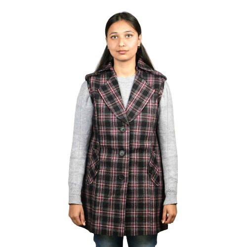 Handloom Woolen Plain Coat
