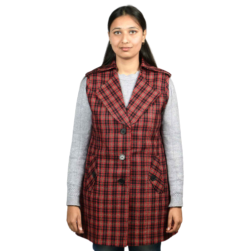 Handloom Woolen Plain Coat
