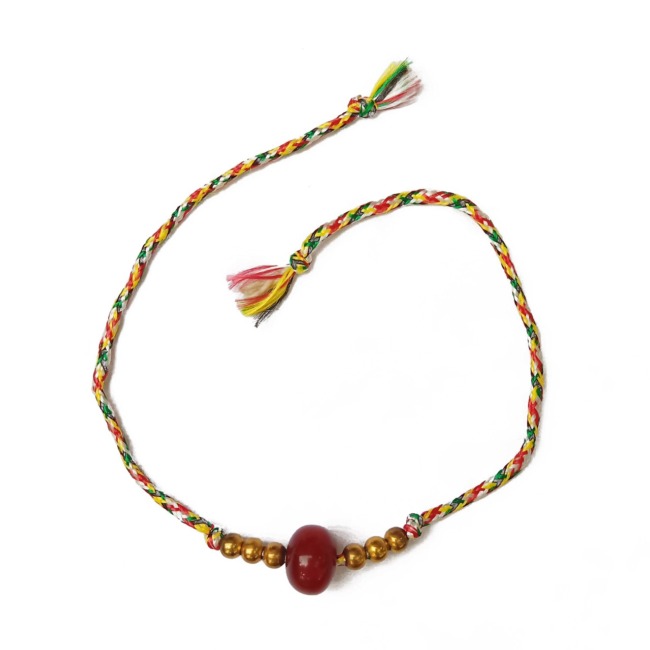 Tribes India Multi Colored Silk Thread & Beads Eco Friendly Rakhi