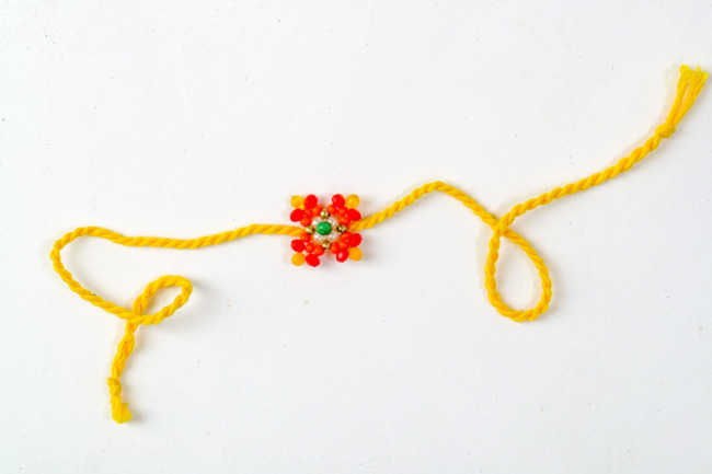 Handmade Square Flower Rakhi