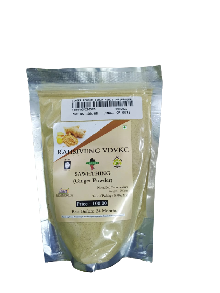Natural Organic Dried Ginger Powder from the Hills of Mizoram (200 Grams)