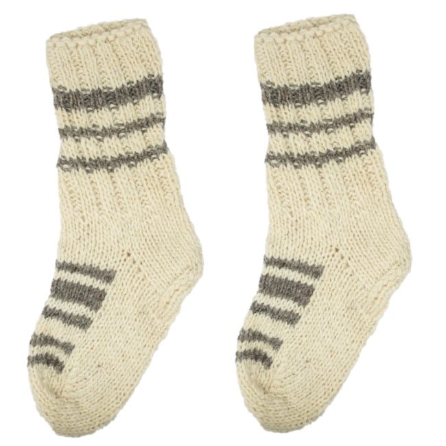Handloom Woolen Plain Socks - Large