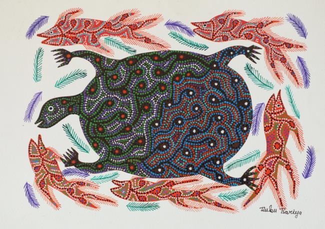 Tribes India Handmade Bhil Paper Painting