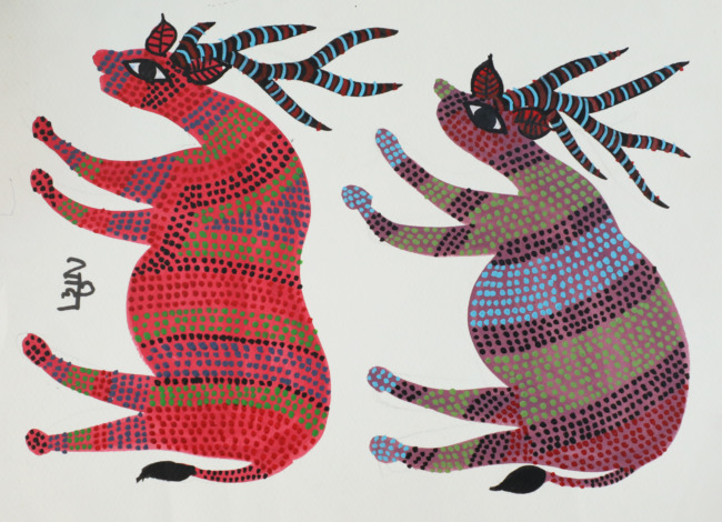 Tribes India Handmade Bhil Paper Painting