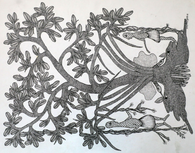 Tribes India Handmade Bhil Paper Painting