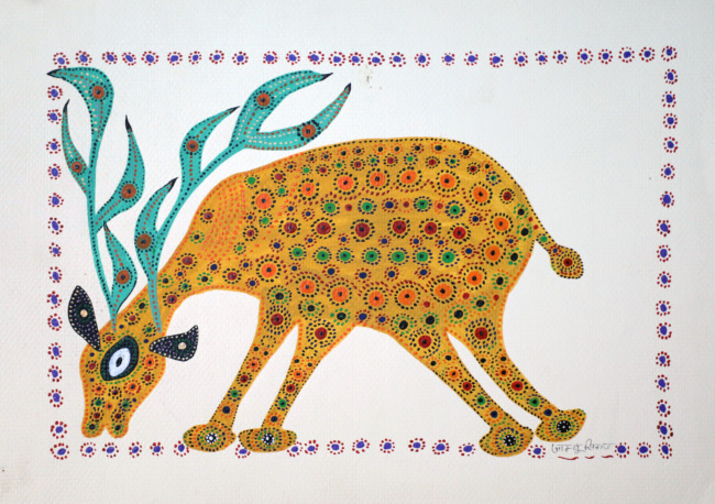 Tribes India Handmade Bhil Paper Painting