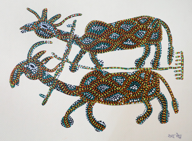 Tribes India Handmade Gond Paper Painting