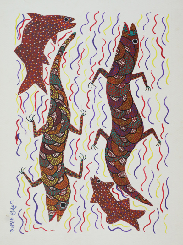 Tribes India Handmade Gond Paper Painting