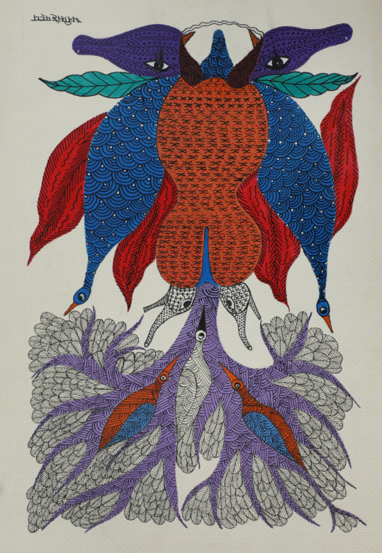Tribes India Handmade Gond Paper Painting