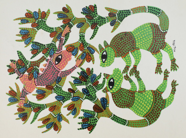 Tribes India Handmade Gond Paper Painting