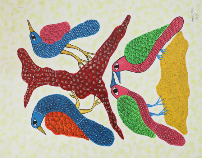 Tribes India Handmade Gond Paper Painting