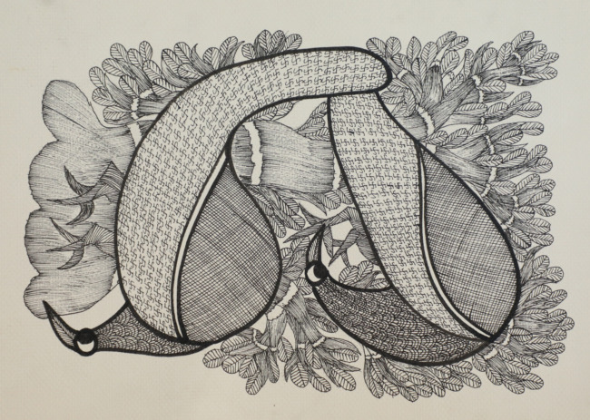 Tribes India Handmade Gond Paper Painting