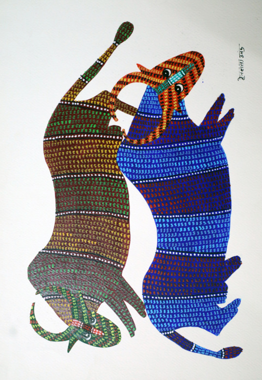 Tribes India Handmade Gond Paper Painting