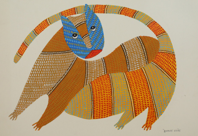 Tribes India Handmade Gond Paper Painting