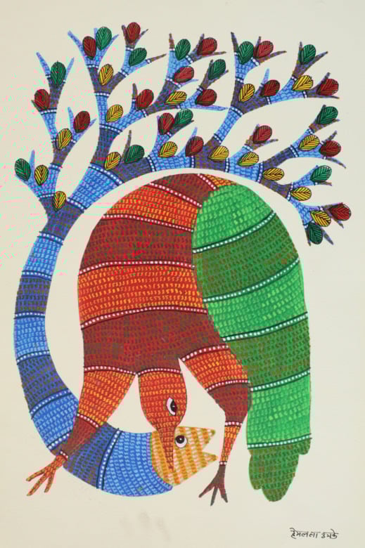 Tribes India Handmade Gond Paper Painting
