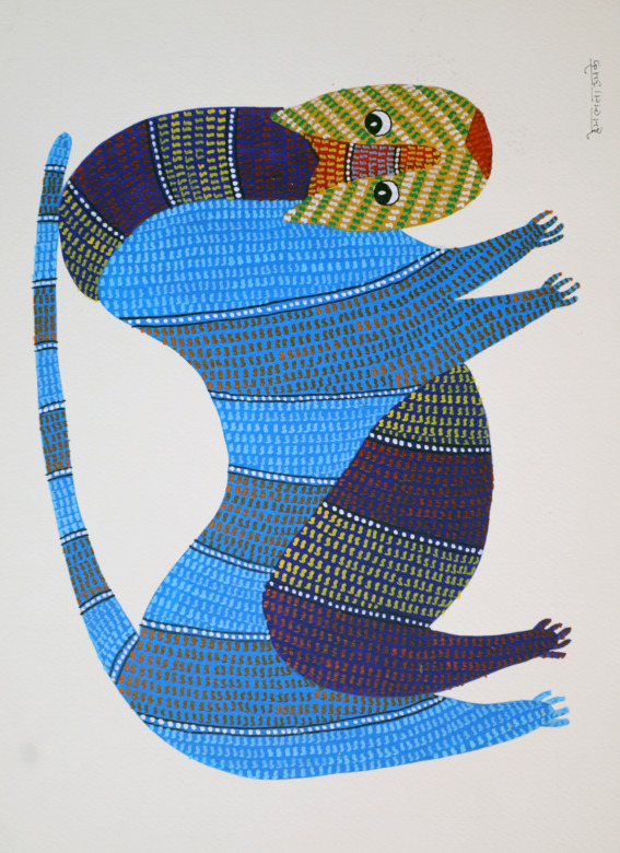 Tribes India Handmade Gond Paper Painting