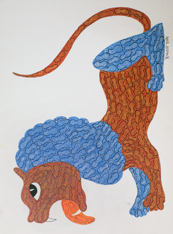 Tribes India Handmade Gond Paper Painting