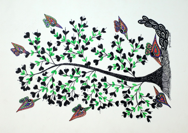 Tribes India Handmade Gond Paper Painting