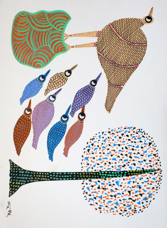 Tribes India Handmade Gond Paper Painting