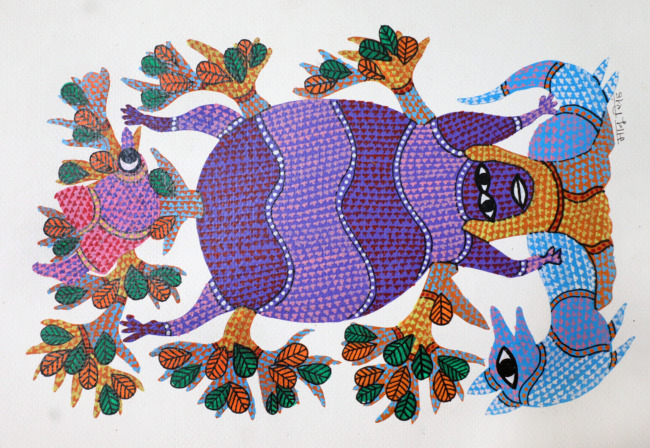 Tribes India Handmade Gond Paper Painting