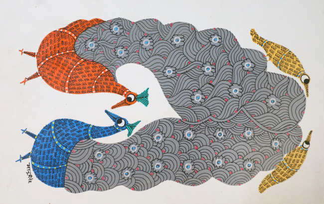 Tribes India Handmade Gond Paper Painting