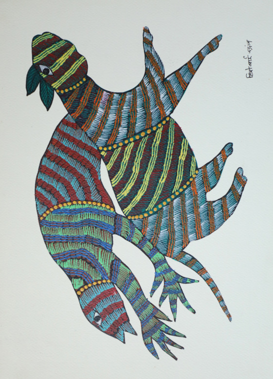 Tribes India Handmade Gond Paper Painting