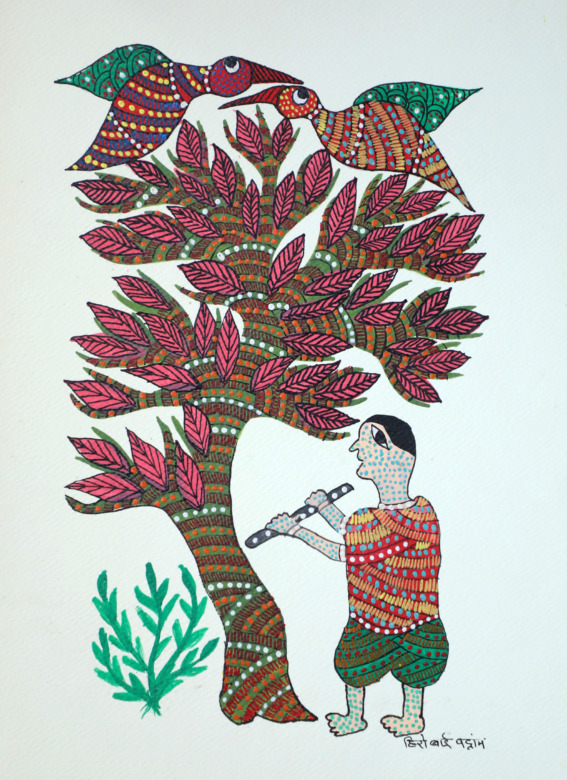 Tribes India Handmade Gond Paper Painting