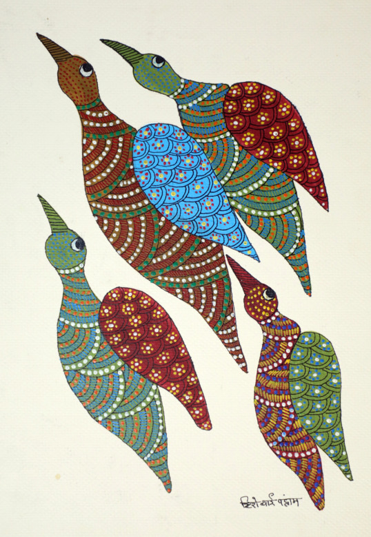 Tribes India Handmade Gond Paper Painting