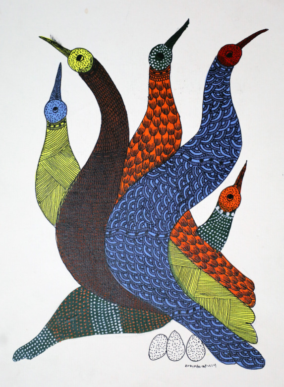 Tribes India Handmade Gond Paper Painting