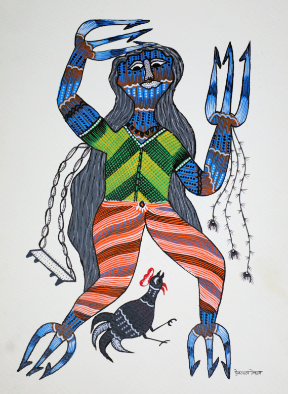 Tribes India Handmade Gond Paper Painting