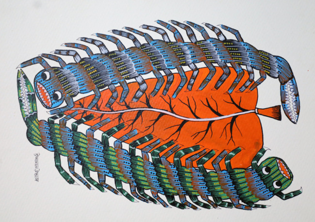 Tribes India Handmade Gond Paper Painting
