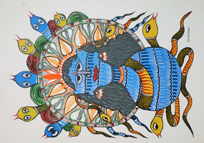 Tribes India Handmade Gond Paper Painting