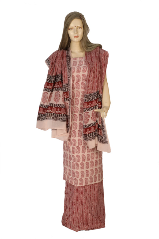 Tribes India Cotton Bagh Suit Material