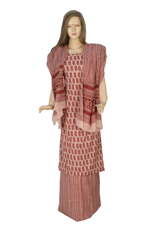 Tribes India Cotton Bagh Suit Material