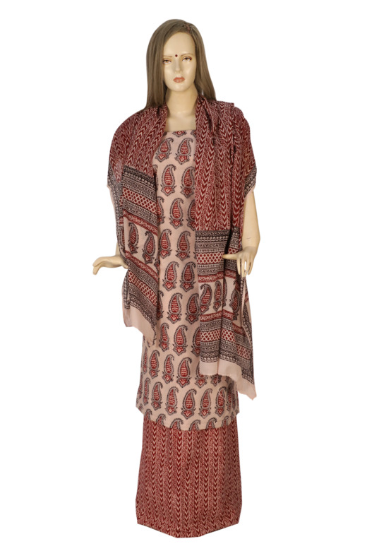 Tribes India Cotton Bagh Suit Material