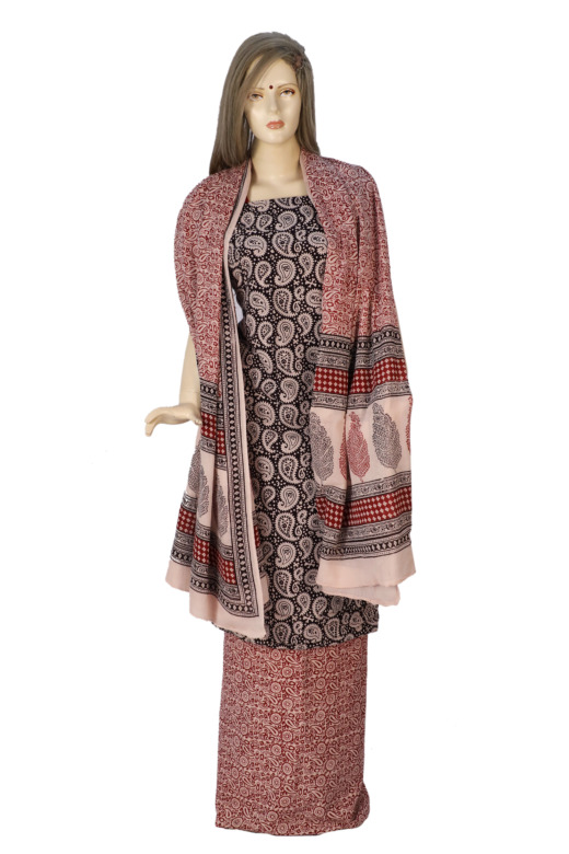 Tribes India Cotton Bagh Suit Material