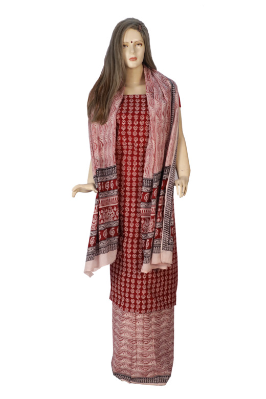 Tribes India Cotton Bagh Suit Material