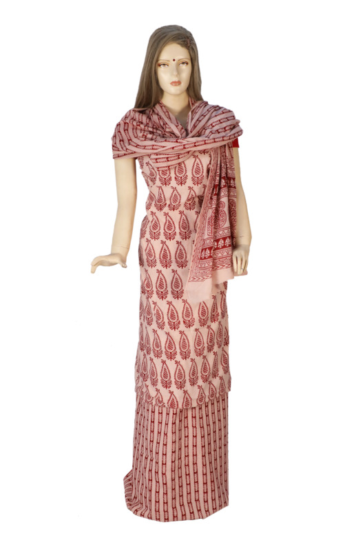 Tribes India Cotton Bagh Suit Material