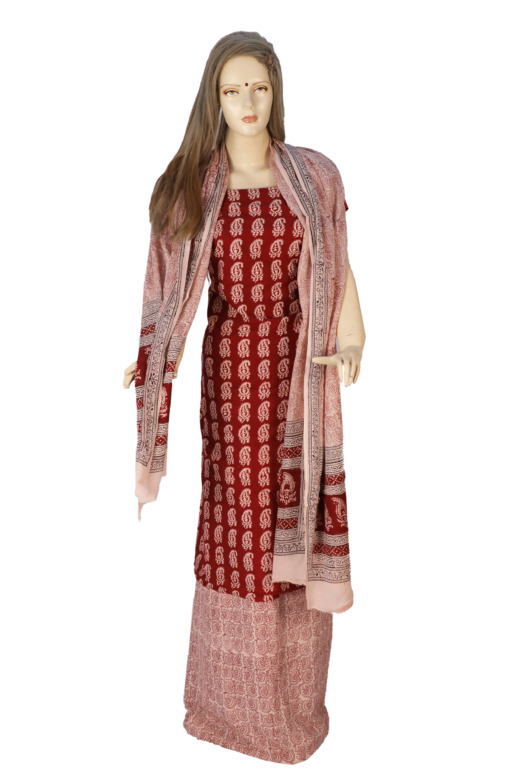 Tribes India Cotton Bagh Suit Material