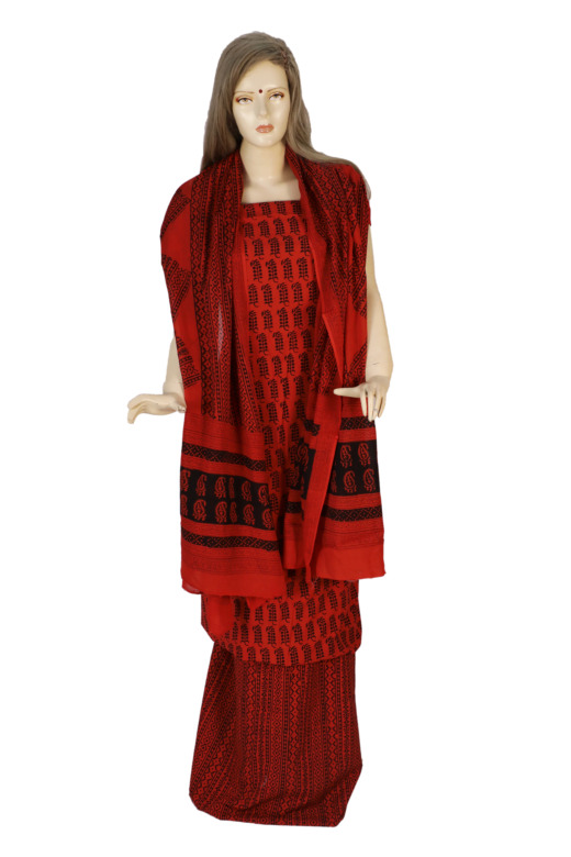 Tribes India Cotton Bagh Suit Material