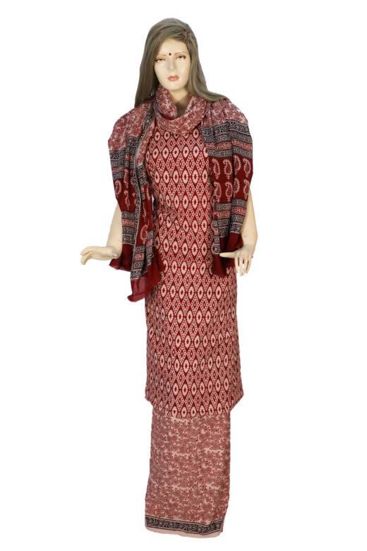 Tribes India Cotton Bagh Suit Material