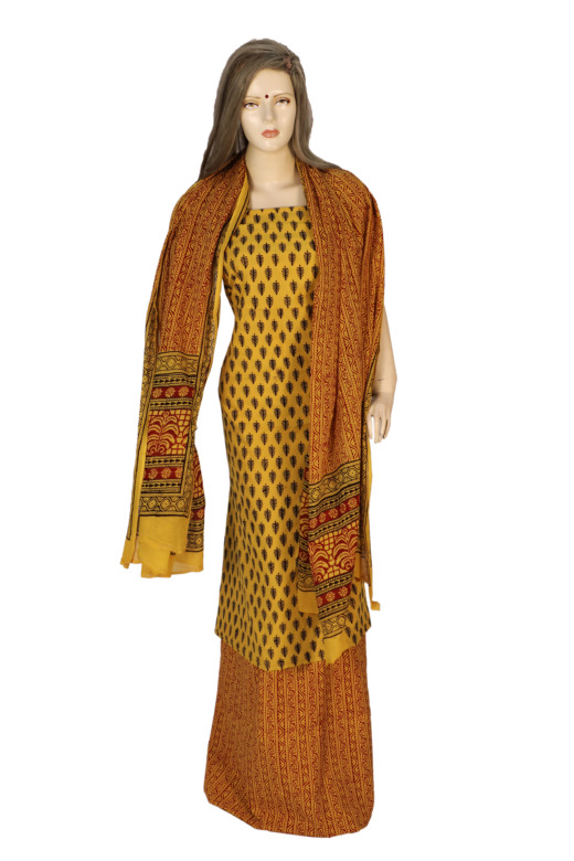 Tribes India Cotton Bagh Suit Material