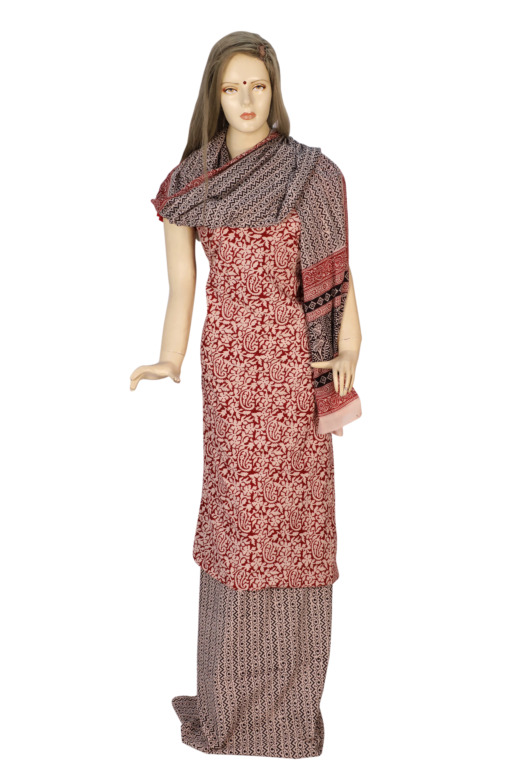 Tribes India Cotton Bagh Suit Material