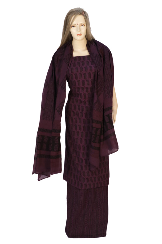 Tribes India Cotton Bagh Suit Material