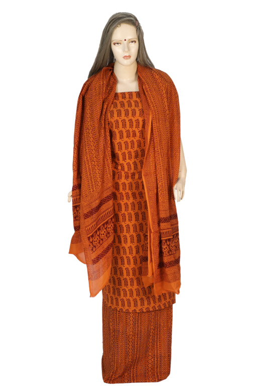 Tribes India Cotton Bagh Suit Material