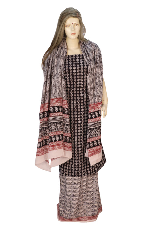 Tribes India Cotton Bagh Suit Material