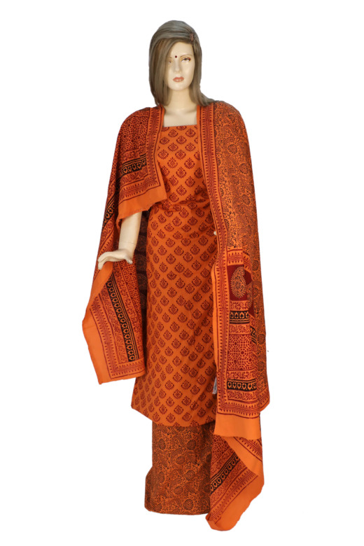 Tribes India Cotton Bagh Suit Material