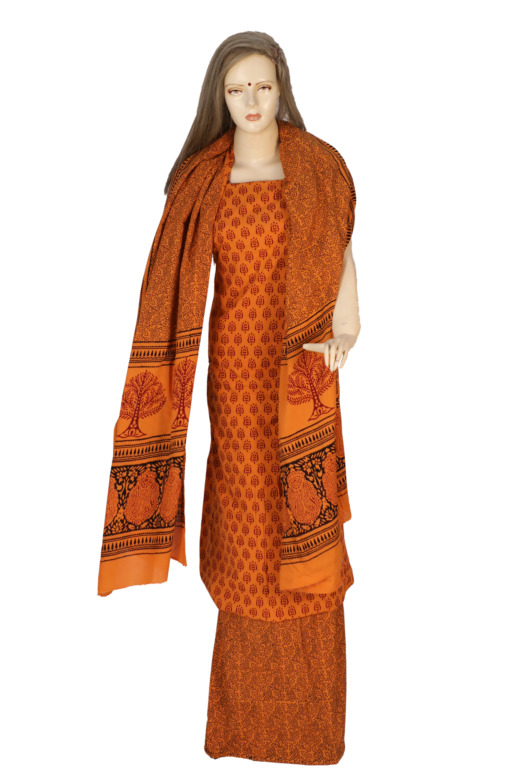 Tribes India Cotton Bagh Suit Material